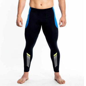 Leggings de compression pour homme de qualité supérieure, en spandex/polyester, longueur intégrale, taille élastique, séchage rapide, respirant, pour la gym, l'entraînement et la course à pied - Product Image 1
