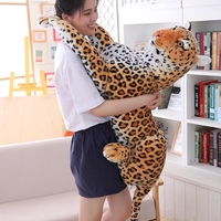 Jouets en peluche léopard panthère géants de 30 à 120 cm, jouets en peluche panthère noire géants, oreiller en peluche doux, poupée animale pour enfants