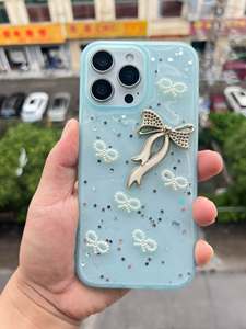 Nueva <span class=keywords><strong>Funda</strong></span> de Teléfono TPU con Diseño de Lazo Brillante y Suave para iPhone 15 16 17 18 Pro Max - Product Image 4