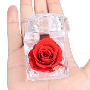 Collier avec pendentif rose en acrylique transparent, romantique et créatif pour la Saint-Valentin, boîte à bijoux rose, idéal pour la fête des mères - Product Image 3