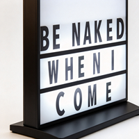 Boîte à lumière LED en plastique A4, 96 lettres, enseigne DIY pour la décoration de chambre d'enfant et cadeaux, alimentation par piles/USB, cadre noir