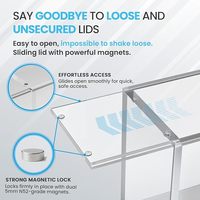 Étui de protection en acrylique - Couvercle coulissant magnétique - Compatible avec la boîte d'entraînement Elite