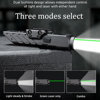 Lampe de poche LED rechargeable personnalisée gratuite avec torche laser verte Combo de lumière laser verte à montage magnétique étanche