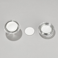 Nouveau luxe 30g unique forme de diamant clair acrylique yeux crème pour le visage humidité essence cosmétique conteneur maquillage pot en plastique avec couvercle