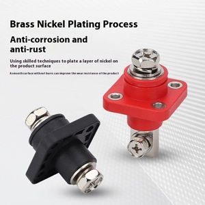 Bloque de Conexión de Terminales de Batería Aislado de 80A-200A para Montaje en Panel con Cubierta, Conector de Panel ESS Rojo y Negro para RV - Product Image 6