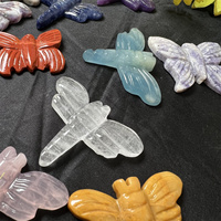 Cristal Sculptures En Gros Libellule Rêve Améthyste Cristal Pierres Quartz Fluorite Papillon Pour Cadeau