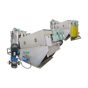 IEPP factory manufacturer supply multi disc screw press dehydrator daf scum sludge dewatering machinery for wastewater plant