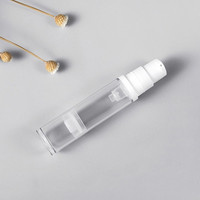 Botol semprot tanpa udara Mini 5 ml 10 ml 15 ml isi ulang botol Lotion pompa vakum perjalanan bening kosong untuk minyak esensial