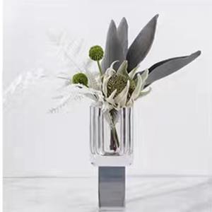 Vaso da Tavolo Grande <span class=keywords><strong>di</strong></span> Lusso Design Moderno <span class=keywords><strong>in</strong></span> Cristallo Sfaccettato Trasparente Ambra Nero Ecologico Artigianato <span class=keywords><strong>in</strong></span> Cristallo all'Ingrosso Decorazione per la Casa - Product Image 6