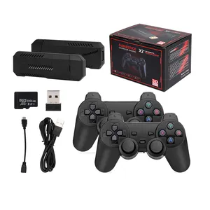 X2 Plus 4K Gamestick Console de jeu vidéo rétro 2.4G contrôleur sans fil HD EmuELEC4.3 système plus de 30000/40000 jeux intégrés