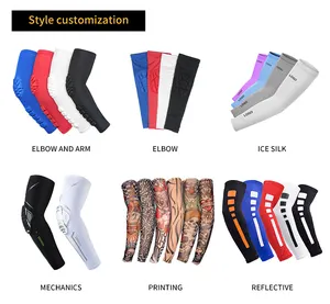 Elastic Outdoor Cooling Ice Silk Fishing Cycling Sun Sleeves Uv Protection Arm Sleeves Arm Cover Sleeve For Men Women