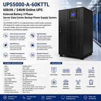 Système d'alimentation de secours en ligne UPS 5000-A-60KTTL 60 kVA 54 kW avec batterie externe triphasé pour serveur et centre de données