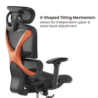 Chaise de bureau ergonomique SpineX, vente en gros OEM ODM, chaise en maille confortable à dossier haut avec appuie-tête et accoudoirs réglables pour le bureau à domicile