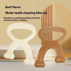 Durable indestructible perro masticar juguetes carne sabor Nylon no tóxico interactivo Limpieza de dientes promueve la salud <span class=keywords><strong>Dental</strong></span> para - Product Image 4