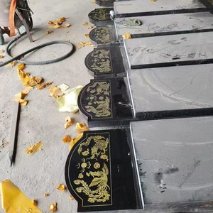 <span class=keywords><strong>Stèle</strong></span> funéraire chinoise personnalisée en <span class=keywords><strong>pierre</strong></span> Shanxihei, combinaison <span class=keywords><strong>de</strong></span> pierres, <span class=keywords><strong>stèle</strong></span> noire Hebei Lingshou, sculpture sur <span class=keywords><strong>pierre</strong></span> pour cimetière, fourniture directe d'usine - Product Image 3