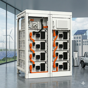 แบตเตอรี่ลิเธียมแบบแร็ค Fire Safe 2C 32kWh 51.2kWh |   ตู้ UPS เชิงพาณิชย์ควบคุมอุณหภูมิอัจฉริยะ 64kW-614kW - Product Image 1