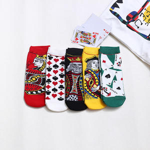 Socksmate Summer Fun Novedad Tobillo <span class=keywords><strong>Odd</strong></span> Heart Mujeres Naipes Algodón Juego de póquer Zapatilla Hombres en <span class=keywords><strong>calcetines</strong></span> a granel - Product Image 2