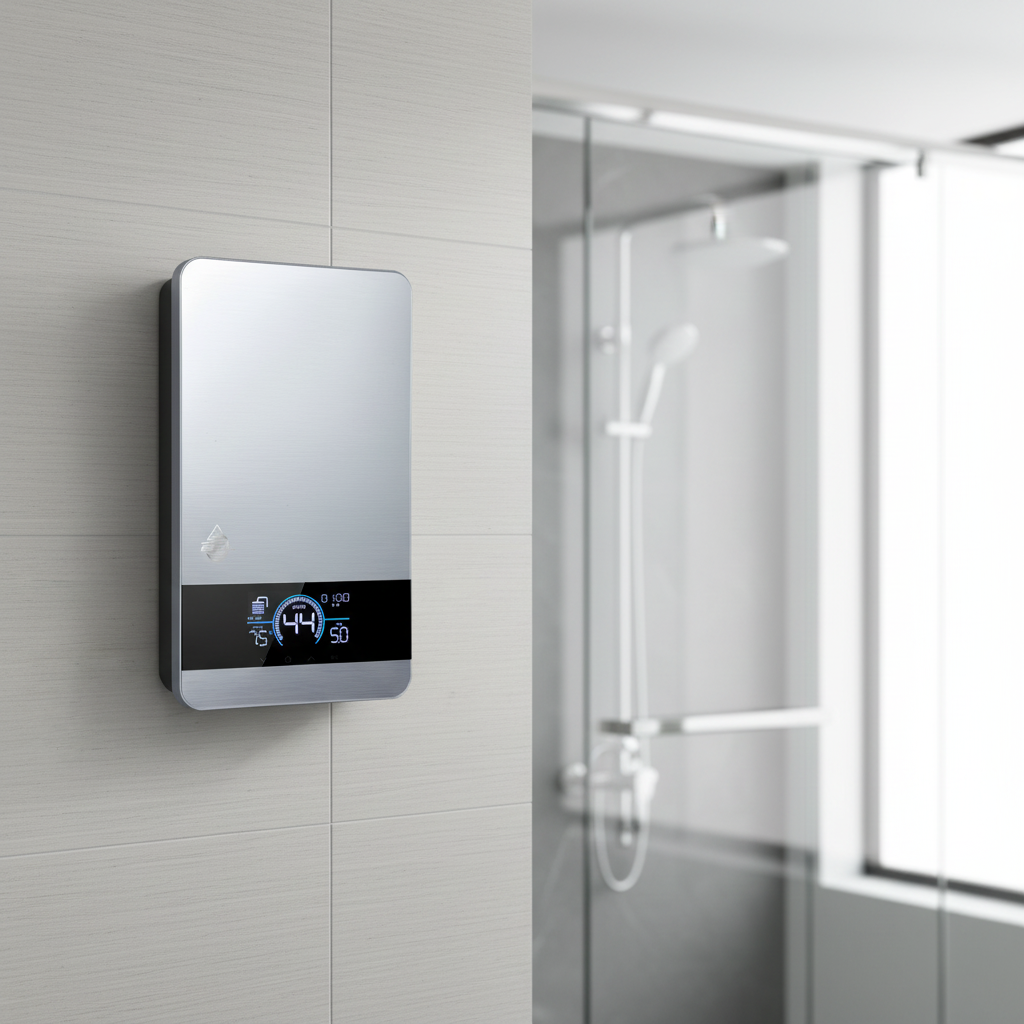 Electric Tankless Water Heater LED Temperature Display WiFi Smart Control Household Hotel Use Aluminum Heating Tube
