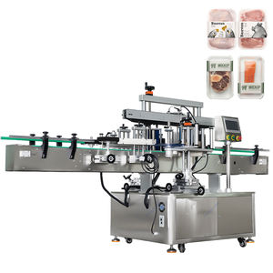 Etiqueteuse automatique pour bouteilles carrées double face avec hauteur réglable, écran tactile haute précision, machine d'étiquetage pour bouteilles plates - Product Image 1