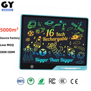 Tablette d'écriture LCD pour enfants, <span class=keywords><strong>16</strong></span> pouces, rechargeable, écran plastique coloré, tablette de dessin éducative pour les enfants de 3 à 6 ans, garçons et filles - Product Image 1