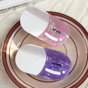 New Hot Capsule-Shaped PVC Hair Clips Shiny Colorful Iridescent Surface Oval Claw Clips Sweet Fashion Hair Accessories - Product Image 1