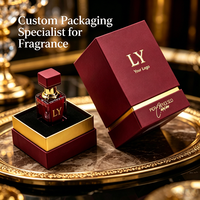 Bouteilles en verre vides personnalisées haut de gamme avec impression personnalisée, doublure en éponge et emballage cadeau en carton pour parfum