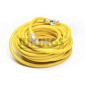 50ft Power Retract able 125V AC Kupfer SJTW NEMA 5-15R Hochleistungs-wasserdichtes Außen verlängerung kabel mit US Home Plug - Product Image 1