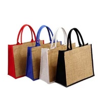 Sac fourre-tout en jute écologique de marque CB, taille moyenne, avec poignée longue, options multicolores, personnalisable, pour usage quotidien et extérieur