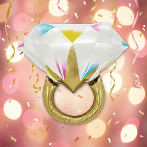 Globo de aluminio metálico con forma de anillo de amor para fiestas, 61x67 cm, decoraciones de cumpleaños para adultos - Product Image 2