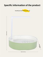 Bain de circulation automatique pour oiseaux en plastique, avec circulation d'eau automatique, gadget de douche pour oiseaux, grande taille, externe