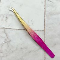Pinces à épiler Yucagci Factory Direct, pinces à épiler en forme de fleur de glace colorée, pinces à épiler dorées en forme de plume, pinces à épiler en acier inoxydable durables et précises