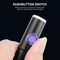 Nouvelle lampe torche stylo en alliage d'aluminium de poche, logo personnalisé, rechargeable par USB Type-C, modes lumière UV/blanche, lampe torche LED