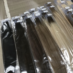 All'ingrosso russo vergine Remy capelli sottile nastro adesivo <span class=keywords><strong>a</strong></span> <span class=keywords><strong>metà</strong></span> nascosto doppio disegnato capelli umani extension - Product Image 2