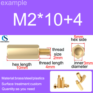 Круглая латунная Шестигранная пластиковая M2 M3 BSO слепая нейлоновая материнская плата с внутренней резьбой из нержавеющей стали алюминиевая печатная плата противостояние - Product Image 2