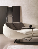 Canapé d'angle incurvé de luxe léger, une place, pour petit appartement, salon, en tissu tendance, éponge, hôtel, magasin de vêtements