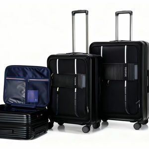 Maleta de viaje termoformada de PC de larga duración con bolsillo frontal y carrito de aluminio para regalos premium - Product Image 1