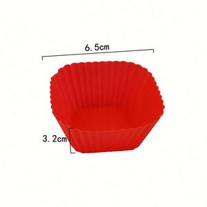 Moule à gâteau en silicone réutilisable personnalisé avec logo, pour muffins et cupcakes, forme carrée, couleurs variées, OEM/ODM - Product Image 2