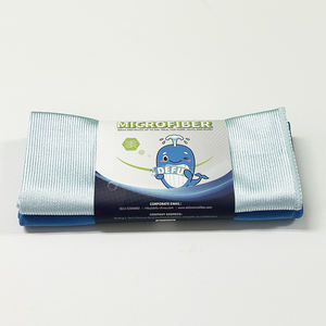 Logo personnalisé 40x40cm bande carrée 280 GSM absorbant cuisine lavage de voiture séchage rapide serviette microfibre non pelucheux polissage nettoyage - Product Image 1