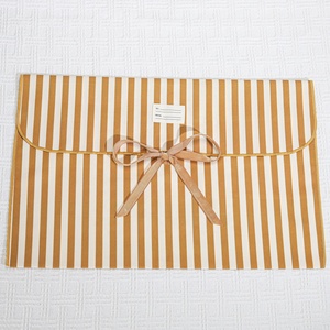 Personalized Label Custom Digital Cotton Twill Dust Bag Natural Stripe Cotton Flap Clothes Shoe Handbag Hair <strong>Envelope</strong> Dust Bag - Product Image 3