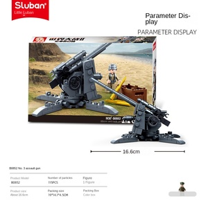 Sluban đồ chơi trẻ em bán buôn Lắp ráp khối xây dựng B0859 Panther trung bình xe tăng chiến tranh thế giới II <span class=keywords><strong>NORMANDY</strong></span> nhựa thuyền cho bé trai - Product Image 6