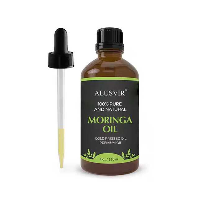 Wholesale OEM/ODM 100% Organic Fresh Odor Cold Pressed Moringa Seed Oil Pure Essential Oil