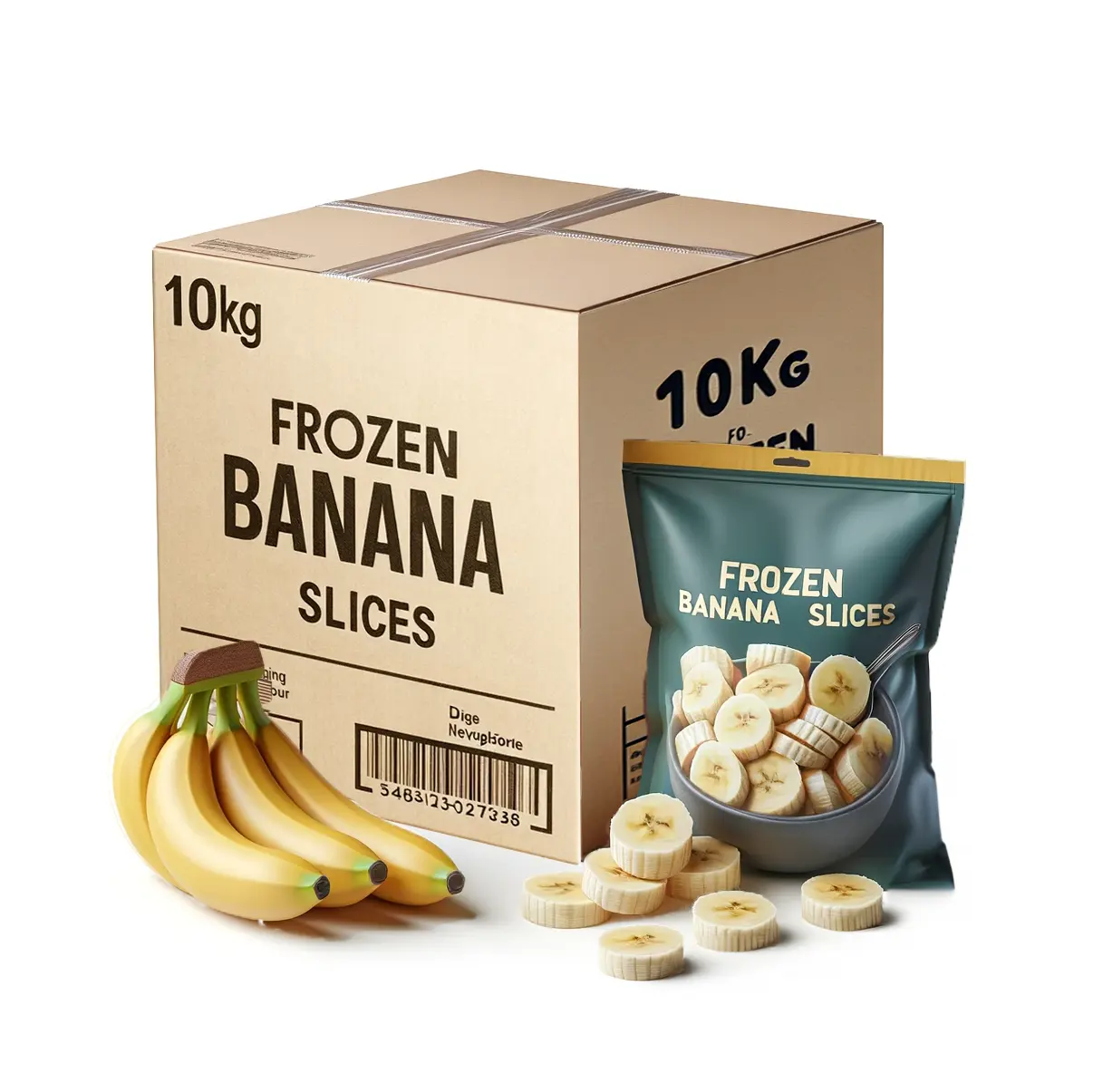 Beste Qualität iqf Bananescheibe gefrorene Banane iqf Früchte gefrorene Früchte