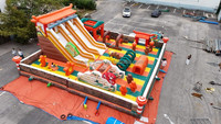 Parcours d'obstacles gonflable géant pour parcs à thème, aires de jeux et fêtes foraines