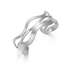 Amy Amy Fashion <b>Bangle</b> PE1143 <b>Silver</b> Plated Cuff <b>Bracelet</b> For Women Trendy Jewelry Gift - Product Image 4