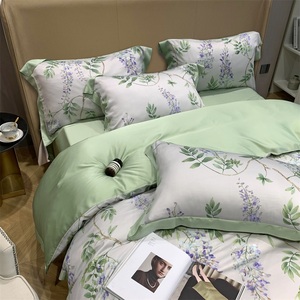 Thương Hiệu Nổi Tiếng 300TC 100% Khăn Trải Giường Lyocell Tencel Bộ Chăn Ga Gối Thiết Kế In Họa Tiết - Product Image 6