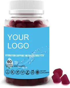 Hỗ trợ sức khỏe Vegan Gluten miễn phí không GMO Halal pectin Gummies OEM hydrat hóa điện Gummies tự nhiên Berry hương vị điện
