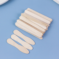Vente chaude Bâtonnets de sucettes glacées personnalisés en bois enveloppés de papier, bâtonnets de cuillère à glace avec enveloppe en papier