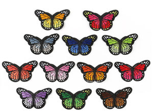 Hot Sell Multi Color butterfly Design Iron on Embroidery Patches for Clothes - Product Image 2