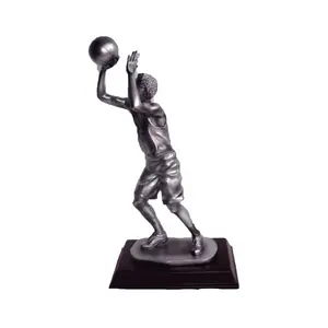 定制银色篮球奖杯中国制造的体育奖杯