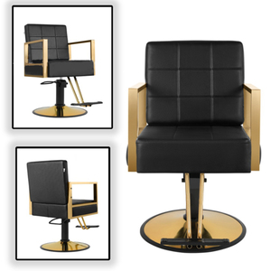 Silla <span class=keywords><strong>de</strong></span> barbería profesional con cojín suave y materiales <span class=keywords><strong>de</strong></span> silicona y plástico <span class=keywords><strong>de</strong></span> polipiel negra <span class=keywords><strong>para</strong></span> peluquería - Product Image 3